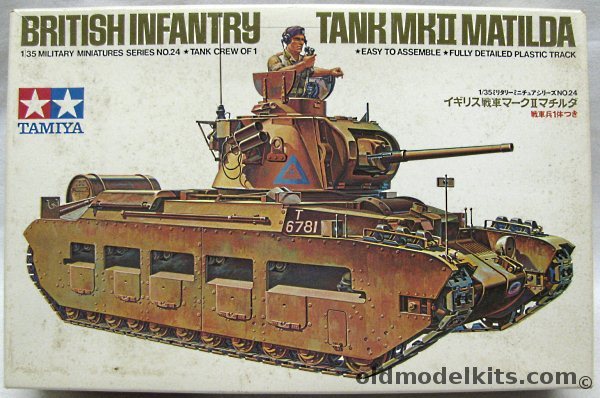 Tamiya 1/35 Matilda Mk II British Infantry Tank, MM124 plastic model kit